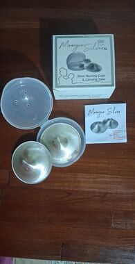 XL Sterling Silver 925 Nursing Cups with Carrying Case